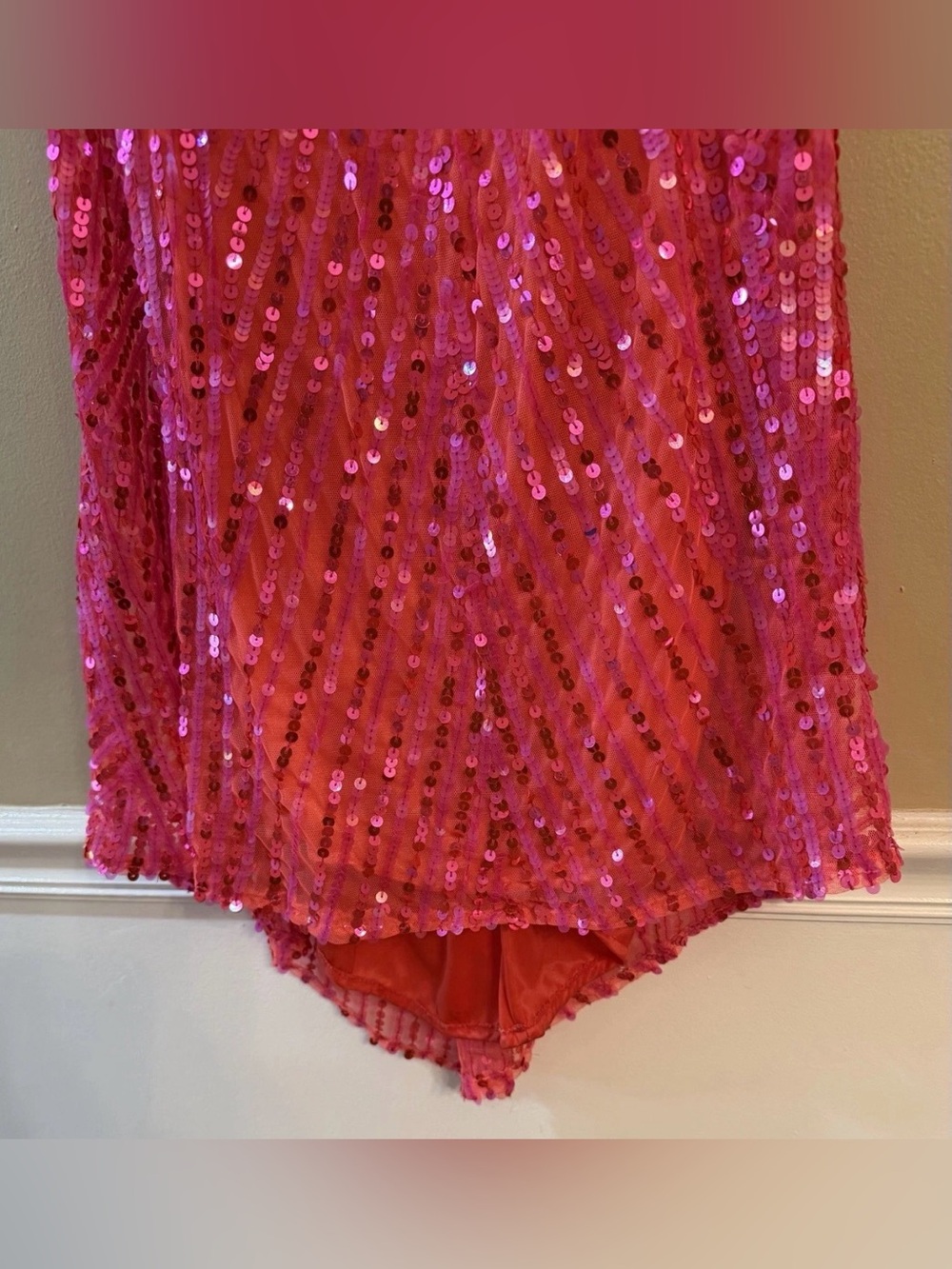 Gorgeous Mac Duggal Sz 4 Pink Sequin Strapless Prom Dress - Picture 7 of 7